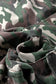 Green Camo Denim Cargo Wide Leg Pants