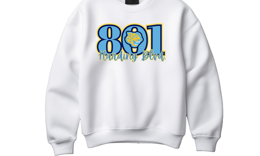 HARDING HERITAGE WHITE CREWNECK SWEATSHIRT