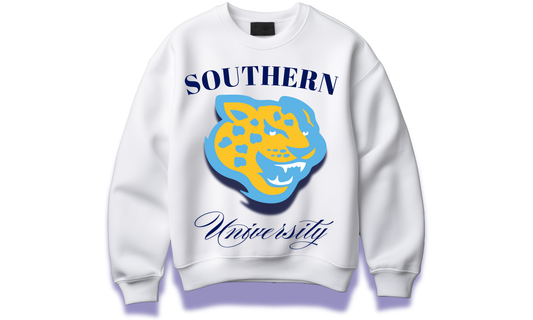 LACUMBA CLASSIC WHITE CREWNECK SWEATSHIRT