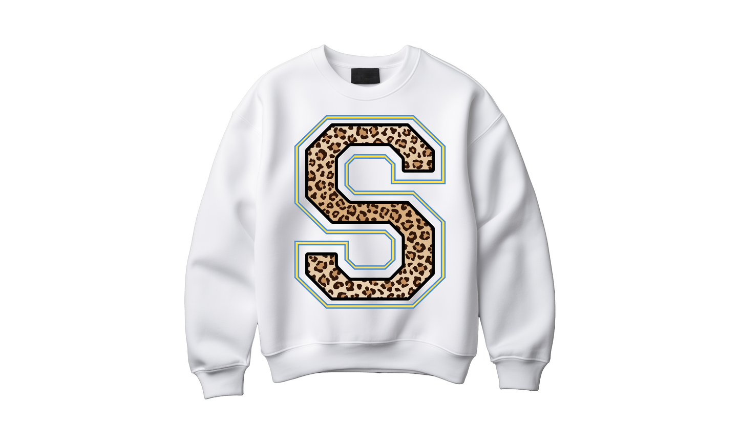 VARSITY JAG WHITE CREWNECK SWEATSHIRT