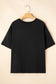 Black Sequin  Football Crewneck Loose T Shirt