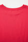 Racing Red Striped Patchwork Sleeve Colorblock Sweatshirt
